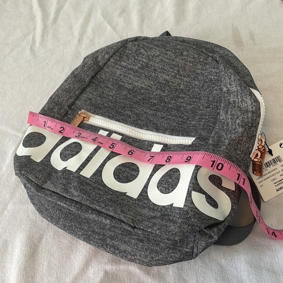 NWT Adidas Linear Mini Backpack grey/white - Picture 7 of 10